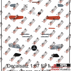Decalsatz Basisapplikationen MB GLC H0