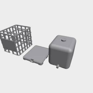 3D Druck – 1:87 – IBC Container – geteilt