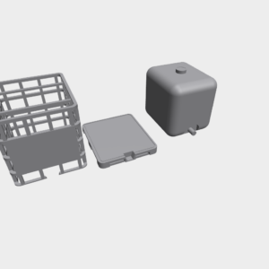 3D Druck – 1:87 – IBC Container – geteilt