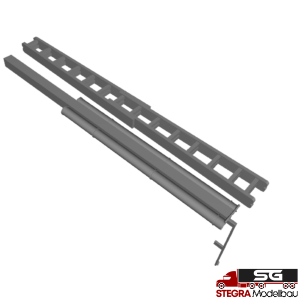 3D Druck – 1:87 – Dachbeladung Steckleiter 2×2 Teile übereinander inkl. Entnahmehilfe + Behälter für Saugschläuche