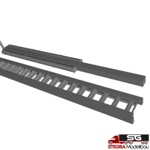 3D Druck – 1:87 – Dachbeladung Schiebleiter 3 teilig inkl. Entnahmevorrichtung mit Behälter für Saugschläuche