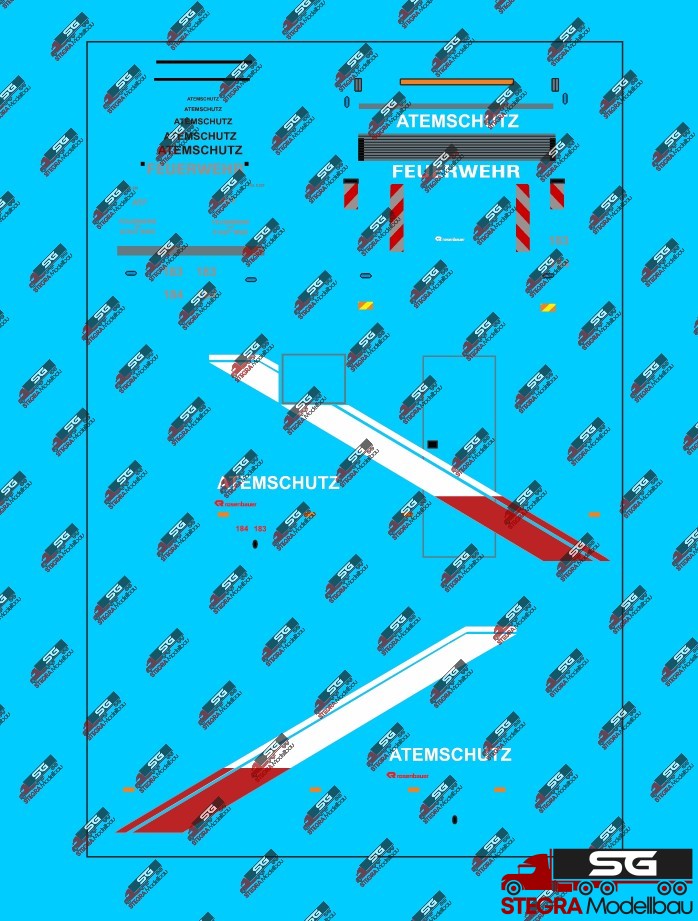 Decal 1:87 Feuerwehr Fahrzeugaufbau ATF BF Wien