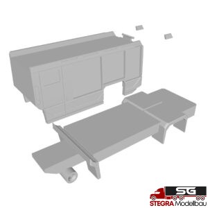 1:87 – 3D Druck – Bausatz Feuerwehraufbau ähnlich Rosenbauer AT 3 facelift Radstand 3900mm