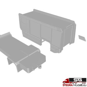 1:87 – 3D Druck – Bausatz Feuerwehraufbau ähnlich Rosenbauer AT 3 facelift Radstand 3900mm