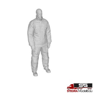 1:87 – 3D Druck – Figur Feuerwehrmann in Persönlicher Schutzbekleidung ohne Helm