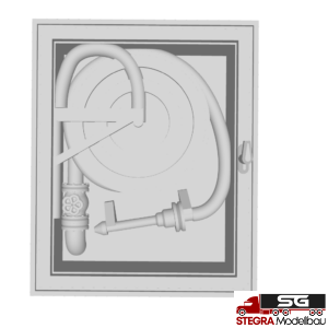 3D Druck – 1:87 – Wandhydrant mit Schlauch