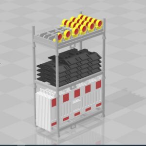 1:87 – 3D Druck – Bauzaun Absperrzaun