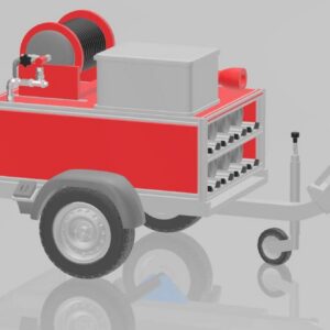 1:87 – 3D Druck – Bausatz CO2 Anhänger Minimax C240 Kohlendioxidlöschgerät