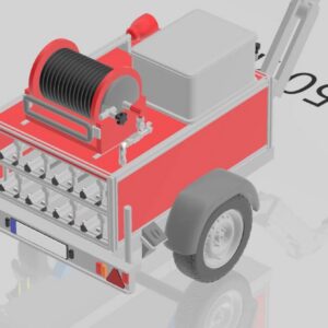 1:87 – 3D Druck – Bausatz CO2 Anhänger Minimax C240 Kohlendioxidlöschgerät