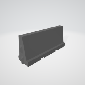 1:87 – 3D Druck – Fahrbahnteiler / Beton Leitwand / Beton Absperrung