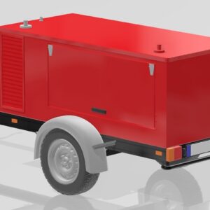 1:87 – 3D Druck – Bausatz Anhänger Notstrom / Generator