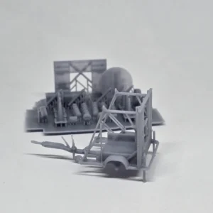 1:87 – 3D Druck – Fahrbare Absperrtafel VSA – Anhänger