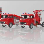 1:87 - 3D Druck - Bausatz Hanomag Henschel F25 mit Polyma Lichtmast / Polyma Lichtmast mit Korb / Boot